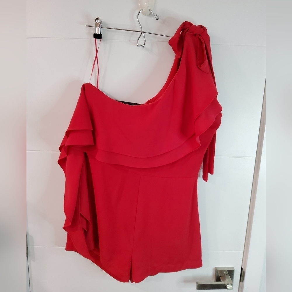 Anthropologie Endless Rose Ruffle Romper Size M